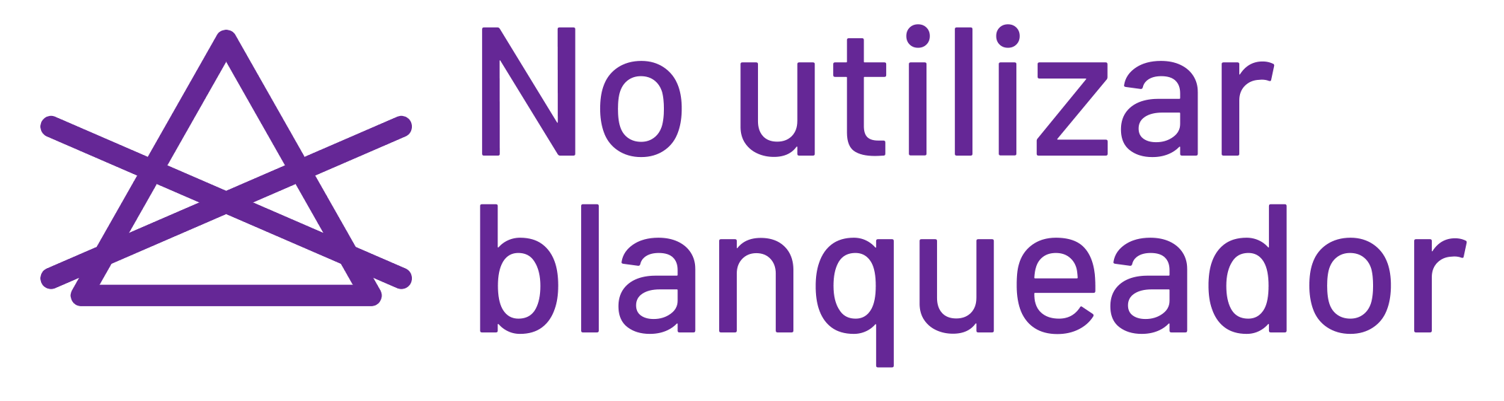 No usar blanqueador
